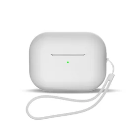 Dėklas ausinėms AirPods 1 / AirPods 2 su rankos dirželiu - baltas