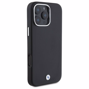 BMW ženklas pilnai apvyniotas metalinis Magnetinis dėklas telefonui iPhone 16 Pro - juodas