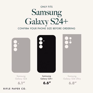 Ультратонкий антимикробный чехол Rifle Paper Co. для Samsung Galaxy S24+, с рисунком «Petite Fleurs»
