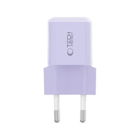 "Tech-Protect" NCM25 USB-C PD 25 W sieninis įkroviklis - violetinės spalvos