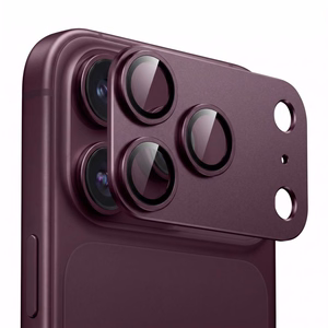 Tech-Protect Camfull Fit+ Tempered Glass Camera Screen Protector for iPhone 18 Pro Max - Burgundy