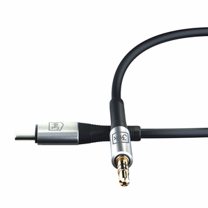 Audio kabelis 3mk USB-C to 3,5mm 1.0m juodas
