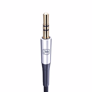 Audio kabelis 3mk USB-C to 3,5mm 1.0m juodas