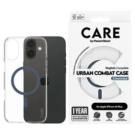CARE by PanzerGlass Flagmano dėklas telefonui iPhone 16 Plus 6.7" mėlynas/mėlynas Magnetinis 1367