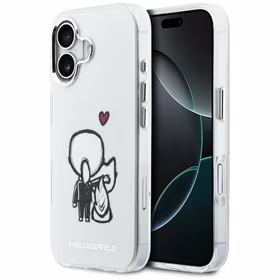 Karl Lagerfeld Karl & Choupette Back MagSafe Dėklas for iPhone 17 - Clear