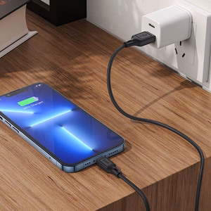 Кабель USB A to Lightning Hoco 2,4A 1 м X90 чёрный