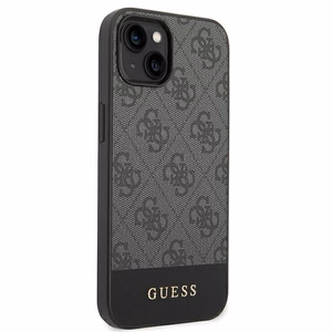 Guess 4G Stripe Collection dėklas iPhone 14 / 15 Plus pilkas