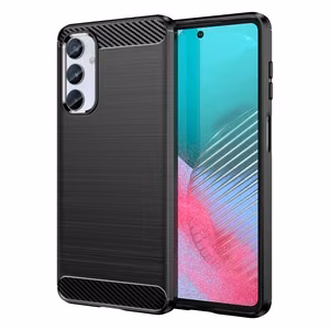 Гибкий чехол с карбоновым узором для Samsung Galaxy M54 Carbon Case - чёрный