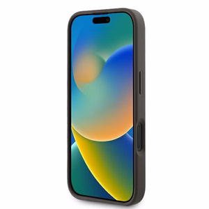 Guess 4G didelio logotipo dėklas telefonui iPhone 16 - rudas