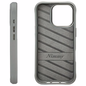 Nimmy Cool&Cute 2.0 Meškos dėklas telefonui iPhone 16 Pro - pilkas