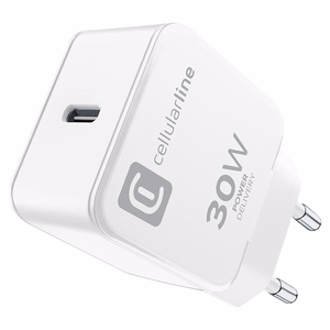 Cellularline The One USB-C Power Delivery tinklo įkroviklis, 30 W, baltas