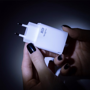 "Maxlife MXTC-09-45AC GaN PD QC įkroviklis 1x USB-C 1x USB 45W baltas