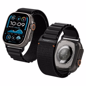 SPIGEN WBF1 dirželis APPLE WATCH 6 / 7 / 8 / 9 / 10 / SE / ULTRA 1 / 2 (44 / 45 / 46 / 49 MM) juodas