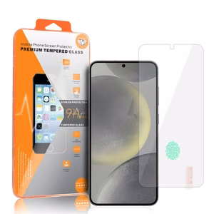 Orange grūdintas stiklas SAMSUNG GALAXY S24, suderinamas su atrakinimu piršto atspaudu