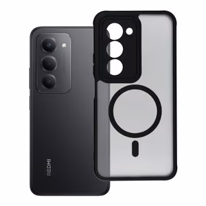 FULL MATTE MAG COVER dėklas telefonui suderinamas su MagSafe Xiaomi Redmi 15 4G / 5G (171,1mm) juoda