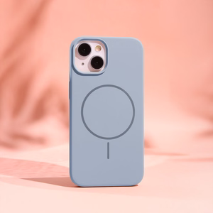 Silikoninis Itin plonas Magnetinis dėklas telefonui iPhone 13 6,1" šviesiai mėlyna
