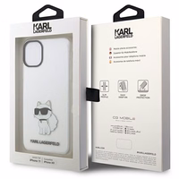 Karl Lagerfeld Ikonik Choupette Dėklas iPhone 11 / Xr - Permatomas