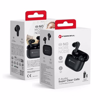 FORCELL F-AUDIO Super Clear Calls belaidės ausinės bluetooth TWS ANC + ENC + DONGLE juodos