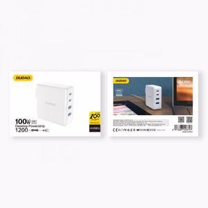 Įkroviklis Dudao A100EU Baltas 100W (2xPD / 2xQC3.0)