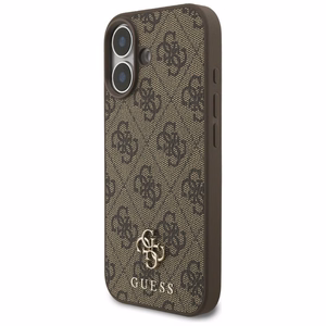 GUESS dėklas telefonui IPHONE 17, suderinamas su MagSafe GUHMP17SP4SM4MW (PU 4G Small 4G ir Classic), rudas