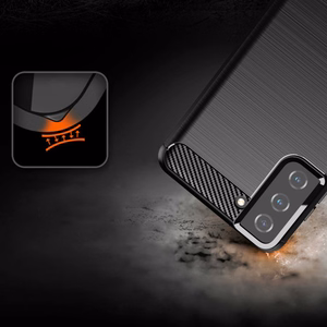 Carbon Case гибкий TPU чехол для Samsung Galaxy S21+ 5G (S21 Plus 5G) чёрный
