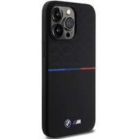 BMW M Silikoninis raštuotas Magnetinis dėklas telefonui iPhone 15 Pro Max - juodas