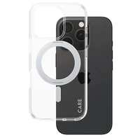 CARE by PanzerGlass Funkcinis dėklas telefonui su stovu iPhone 16 Pro 6.3" sidabrinis/sidabrinis Magnetinis 1326
