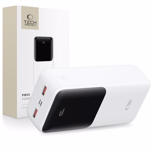 Išorinė baterija Tech-Protect PB03 30000mAh 22.5W - balta