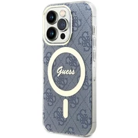 Guess IML 4G MagSafe dėklas telefonui iPhone 15 Pro Max - mėlynas