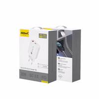 A6MaxL 20W USB-A USB-C sieninis įkroviklis su USB-C - USB-C 1m kabeliu – baltas