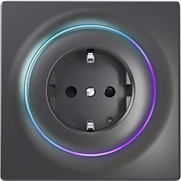 Fibaro FGWOF-011-8 elektros lizdas Type F juodas