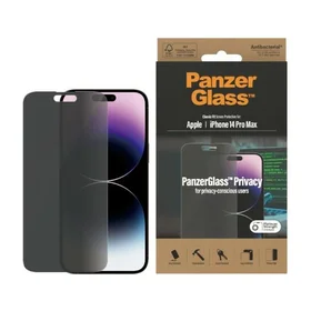 PanzerGlass Classic Fit antibakterinis privatumo stiklas iPhone 14 Pro Max