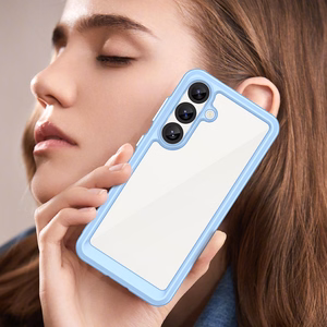 Kosminis dėklas su gelio rėmu Samsung Galaxy S25 - mėlynas