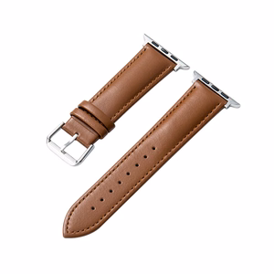 Crong Noble Band natūralios odos dirželis, skirtas Apple Watch 44 / 45 / 46 / 49 mm, mokos spalvos