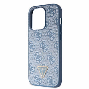 Guess GUHCP14LP4TDSCPB iPhone 14 Pro 6.1" mėlynas/mėlynas kietas dėklas Crossbody 4G Metal Logo