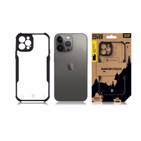 Tactical Quantum Stealth Dėklas for Apple iPhone 12 Pro Skaidrus/Juodas