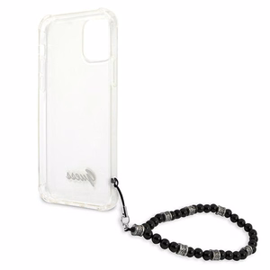 Guess GUHCP12LKPSBK iPhone 12 Pro Max 6.7" Skaidrus kietas dėklas Juodas perlas