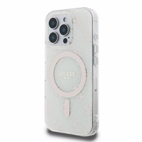 Guess IML 4G fonas Magnetinis dėklas telefonui iPhone 16 Pro - balta