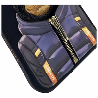 Nimmy Cool&Cute 2.0 beždžionės dėklas iPhone 15 Pro - juodas