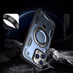 Hybrid Armor Trendy dėklas telefonui su MagSafe iPhone 16 Pro - mėlynas
