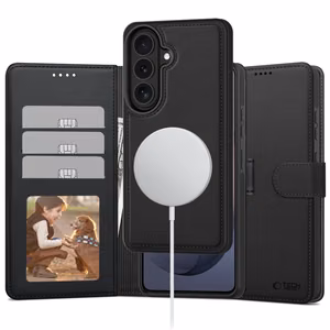 Tech-Protect Wallet MagSafe Case for Samsung Galaxy S26 Matte Black