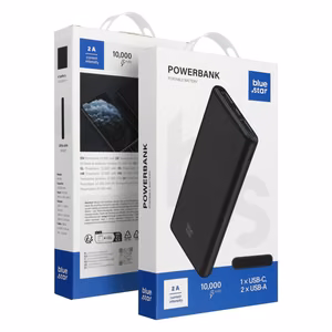 Išorinė baterija Blue Star W1061 10000 mAh 2A juoda