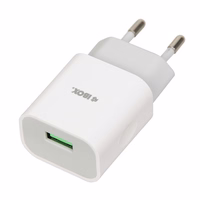 Maitinimo tinklo įkroviklis iBOX C-41 USB 2A, 1 USB prievadas, microUSB laidas, Baltas