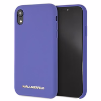 Karl Lagerfeld silikoninis iPhone Xr dėklas telefonui - violetinis