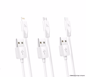 USB kabelis Hoco X1 Lightning 2.0m baltas