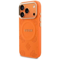 Guess Peony Hot Stamp MagSafe Case for iPhone 17 Pro Max - Orange