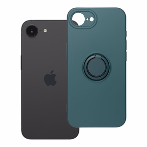 Dėklas telefonui su silikoniniu žiedu IPHONE 16e (SE 4 2025) žalias