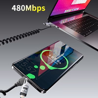 Dudao L20 Pro 4-in-1 USB-A / USB-C - Lightning / USB-C kabelis - juodas