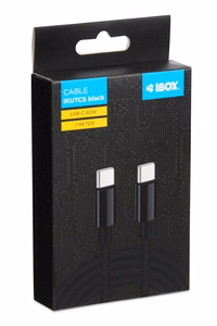 iBOX IKUTC USB-C laidas 60W 1m juodas