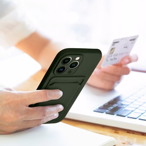 CARD dėklas telefonui IPHONE 15 Pro žalias